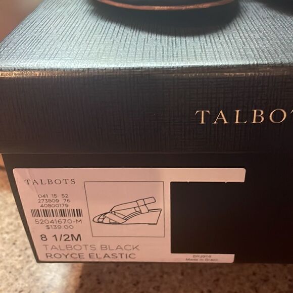 Talbots Black Royce Elastic Heels - 8.5 - Excellent Condition - Picture 2 of 9